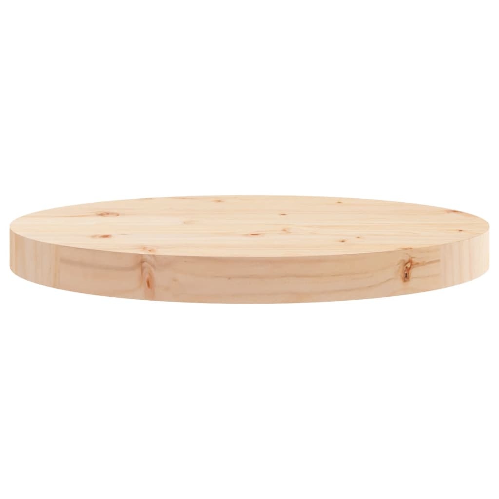VidaXL Tafelblad rond Ø40x3 cm massief grenenhout