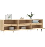 VidaXL Tv-meubel 150x30x44,5 cm bewerkt hout sonoma eikenkleurig
