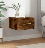 VidaXL Nachtkastje wandgemonteerd 35x35x20 cm gerookt eikenkleurig