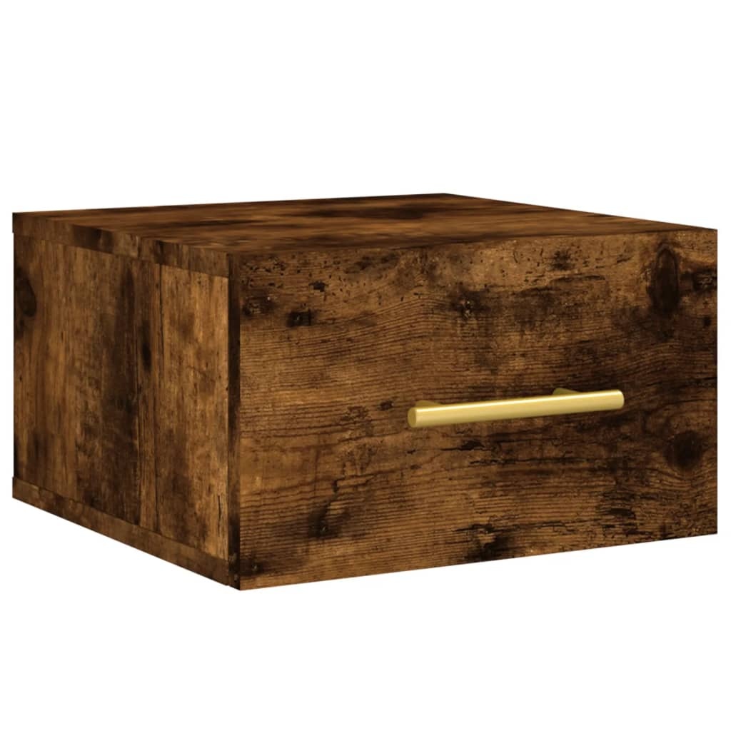 VidaXL Nachtkastje wandgemonteerd 35x35x20 cm gerookt eikenkleurig