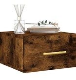 VidaXL Nachtkastje wandgemonteerd 35x35x20 cm gerookt eikenkleurig