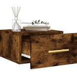 VidaXL Nachtkastje wandgemonteerd 35x35x20 cm gerookt eikenkleurig