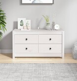 VidaXL Dressoir 100x40x54 cm massief grenenhout wit