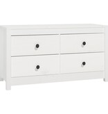 VidaXL Dressoir 100x40x54 cm massief grenenhout wit