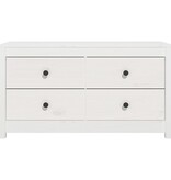 VidaXL Dressoir 100x40x54 cm massief grenenhout wit