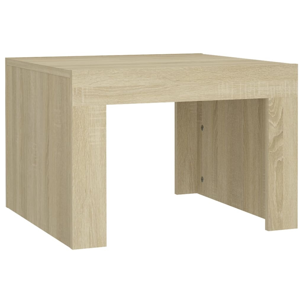 VidaXL Salontafel 50x50x35 cm bewerkt hout sonoma eikenkleurig