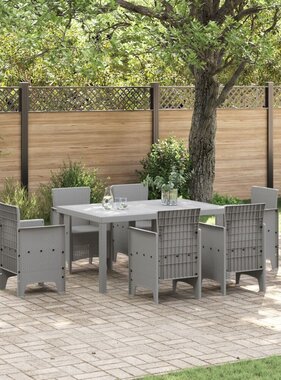 VidaXL Buiten tafel Lichtgrijs Kunststof Middelgroot Duurzaam