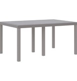 VidaXL Buiten tafel Lichtgrijs Kunststof Middelgroot Duurzaam