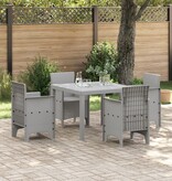 VidaXL Buitentafel Lichtgrijs Kunststof Standaard Duurzaam Terrastafel