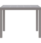 VidaXL Buitentafel Lichtgrijs Kunststof Standaard Duurzaam Terrastafel