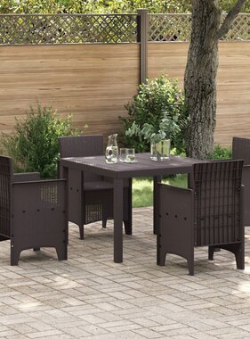 VidaXL Buiten Tafel Bruin Polypropeen Vierkant 1 m Lichtgewicht