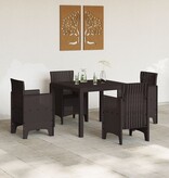 VidaXL Buiten Tafel Bruin Polypropeen Vierkant 1 m Lichtgewicht