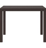 VidaXL Buiten Tafel Bruin Polypropeen Vierkant 1 m Lichtgewicht