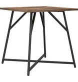 VidaXL Bijzettafel Set van 2 Gerookt Eiken en Metaal
