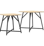 VidaXL Bijzettafel Set van 2 - Sonoma Eiken Hout en Metaal