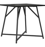 VidaXL Bijzettafel Set van 2 Zwart Eikenhout en Metaal