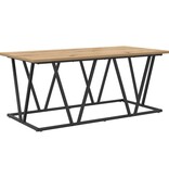 VidaXL Salontafel Artisan Eiken 100x50x40 cm Gemaakt van Hout en Metaal