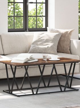 VidaXL Salontafel Rookeiken 100x50x40 cm Hout en Metaal