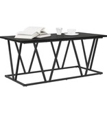 VidaXL Salontafel Zwart Eiken 100x50x40 cm Hout en Metaal