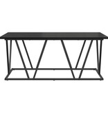 VidaXL Salontafel Zwart Eiken 100x50x40 cm Hout en Metaal