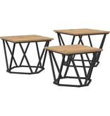 VidaXL Bijzettafels 3 stuks Artisan Eiken Engineered Hout