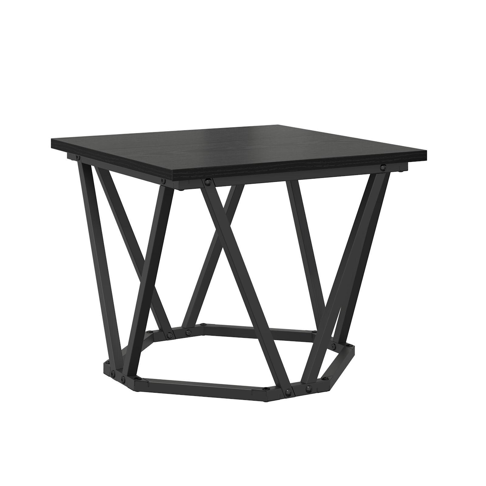 VidaXL Bijzettafels 3 stuks Zwart Eiken Hout