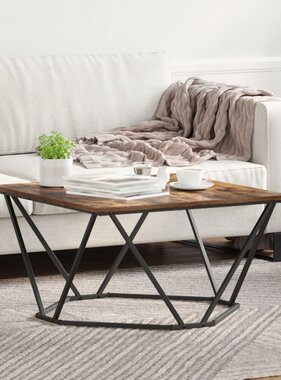 VidaXL Gerookt Eiken Hout Middelgroot Duurzaam Salontafels Vierkant