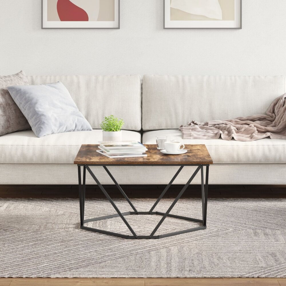 VidaXL Gerookt Eiken Hout Middelgroot Duurzaam Salontafels Vierkant