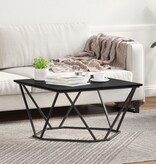 VidaXL Zwart eiken Metaal Middelgroot Strak Salontafel Rechthoekig