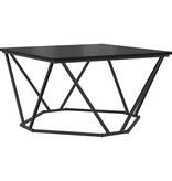 VidaXL Zwart eiken Metaal Middelgroot Strak Salontafel Rechthoekig