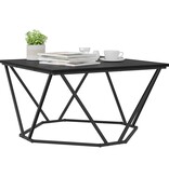 VidaXL Zwart eiken Metaal Middelgroot Strak Salontafel Rechthoekig