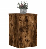 VidaXL Plantenstandaards 2 st 20x20x30 cm bewerkt hout gerookt eiken
