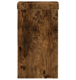 VidaXL Plantenstandaards 2 st 10x10x18 cm bewerkt hout gerookt eiken