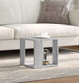 VidaXL Salontafel 32x32x30 cm bewerkt hout grijs sonoma eikenkleurig