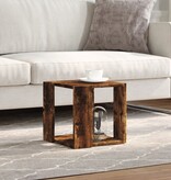 VidaXL Salontafel 32x32x30 cm bewerkt hout gerookt eikenkleurig