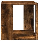 VidaXL Salontafel 32x32x30 cm bewerkt hout gerookt eikenkleurig