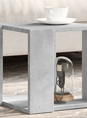 VidaXL Salontafel 32x32x30 cm bewerkt hout betongrijs