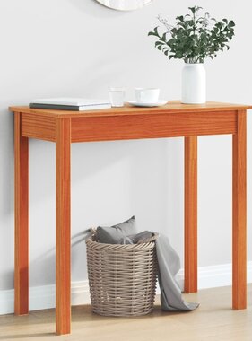 VidaXL Wandtafel 80x40x75 cm massief grenenhout wasbruin