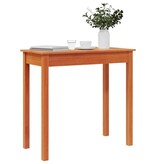 VidaXL Wandtafel 80x40x75 cm massief grenenhout wasbruin