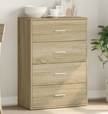 VidaXL Dressoir 60x31x84 cm bewerkt hout sonoma eikenkleurig
