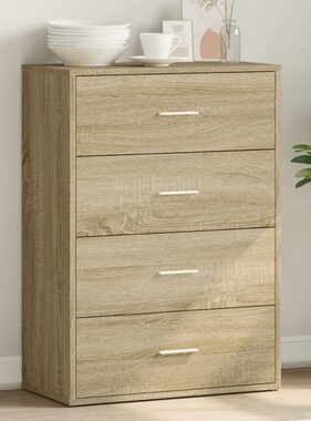 VidaXL Dressoir 60x31x84 cm bewerkt hout sonoma eikenkleurig