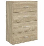 VidaXL Dressoir 60x31x84 cm bewerkt hout sonoma eikenkleurig