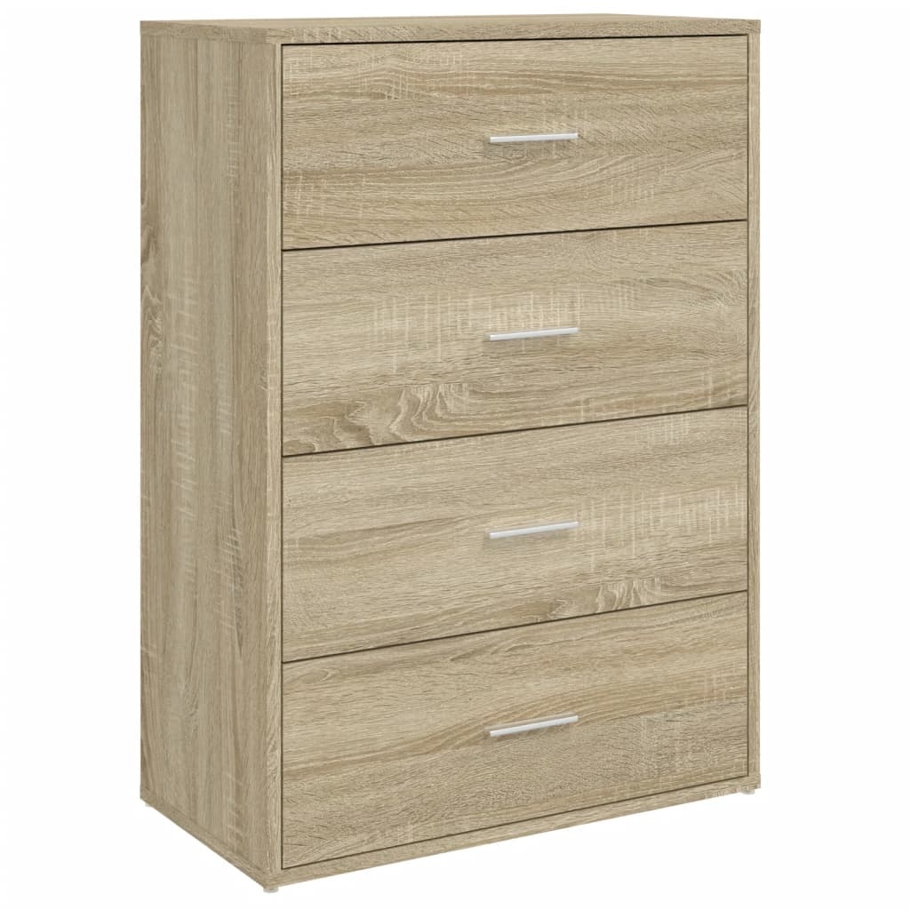 VidaXL Dressoir 60x31x84 cm bewerkt hout sonoma eikenkleurig