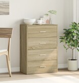 VidaXL Dressoir 60x31x84 cm bewerkt hout sonoma eikenkleurig