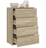 VidaXL Dressoir 60x31x84 cm bewerkt hout sonoma eikenkleurig