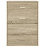 VidaXL Dressoir 60x31x84 cm bewerkt hout sonoma eikenkleurig