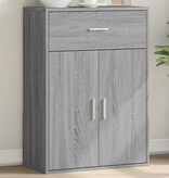 VidaXL Dressoir 60x30x84 cm bewerkt hout grijs sonoma eikenkleurig
