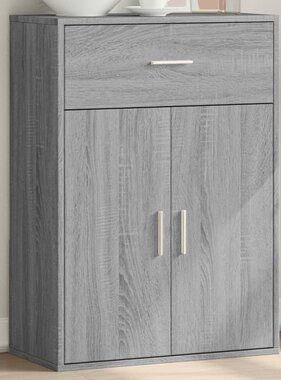 VidaXL Dressoir 60x30x84 cm bewerkt hout grijs sonoma eikenkleurig