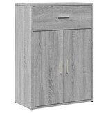 VidaXL Dressoir 60x30x84 cm bewerkt hout grijs sonoma eikenkleurig