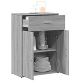VidaXL Dressoir 60x30x84 cm bewerkt hout grijs sonoma eikenkleurig